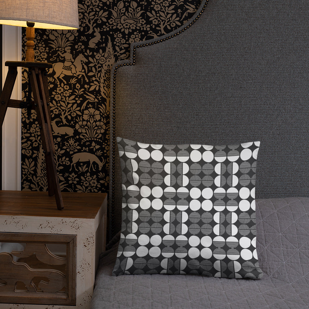 Mwilaco Custom-made Basic White Grey and Black Pillow