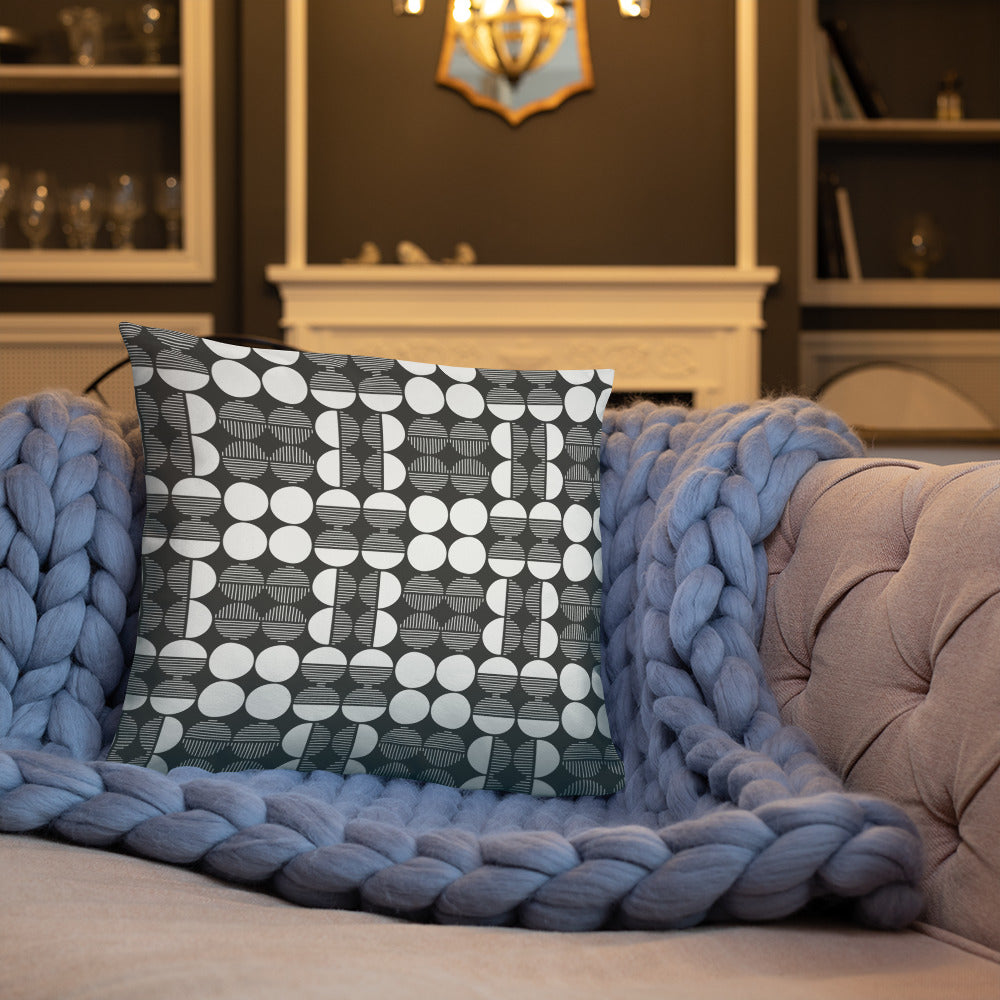 Mwilaco Custom-made Basic White Grey and Black Pillow