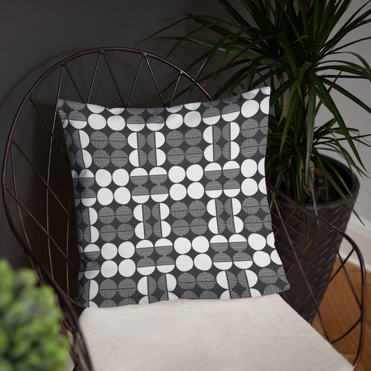 Mwilaco Custom-made Basic White Grey and Black Pillow