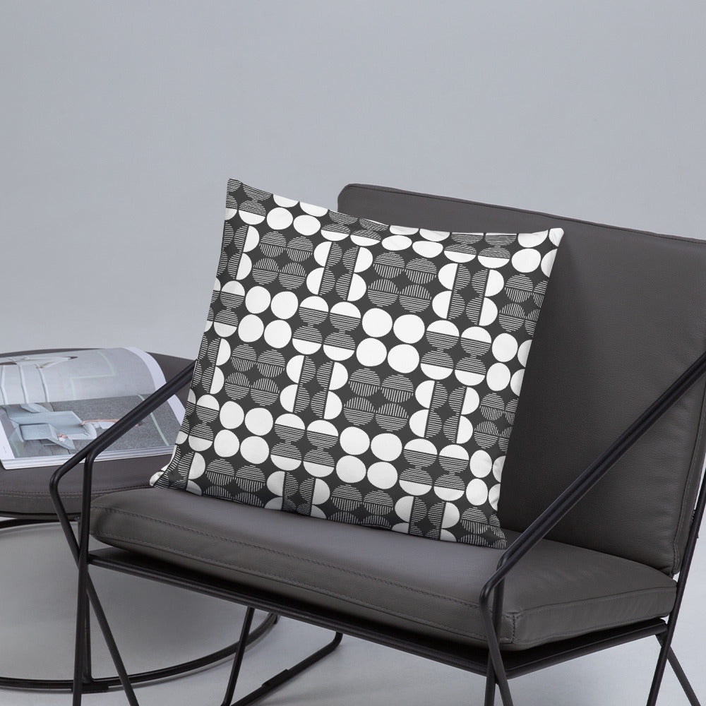 Mwilaco Custom-made Basic White Grey and Black Pillow