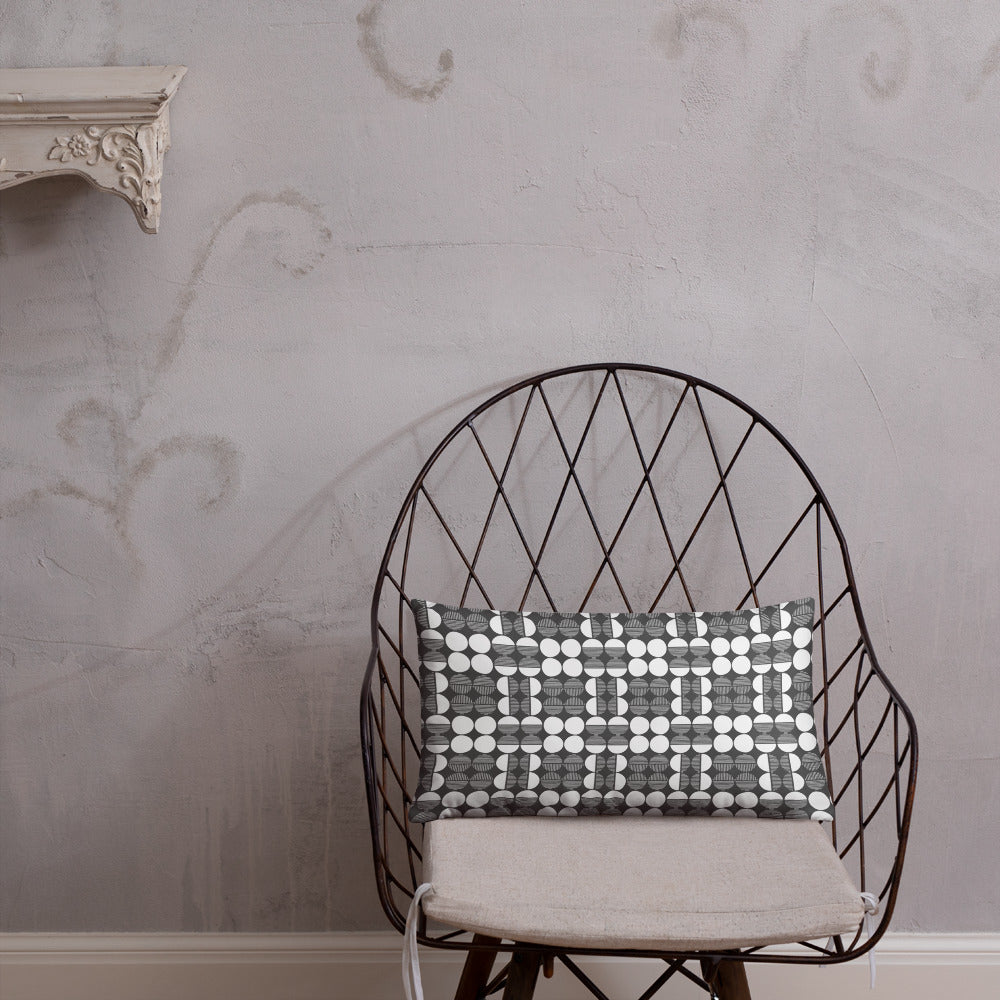 Mwilaco Custom-made Basic White Grey and Black Pillow