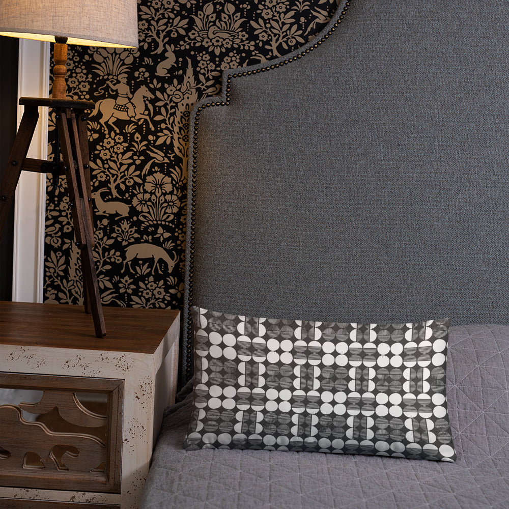 Mwilaco Custom-made Basic White Grey and Black Pillow