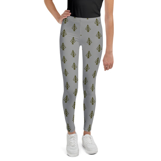 Mwilaco Youth All Print Grey and Green Leggings for Girls aged 13-18 years